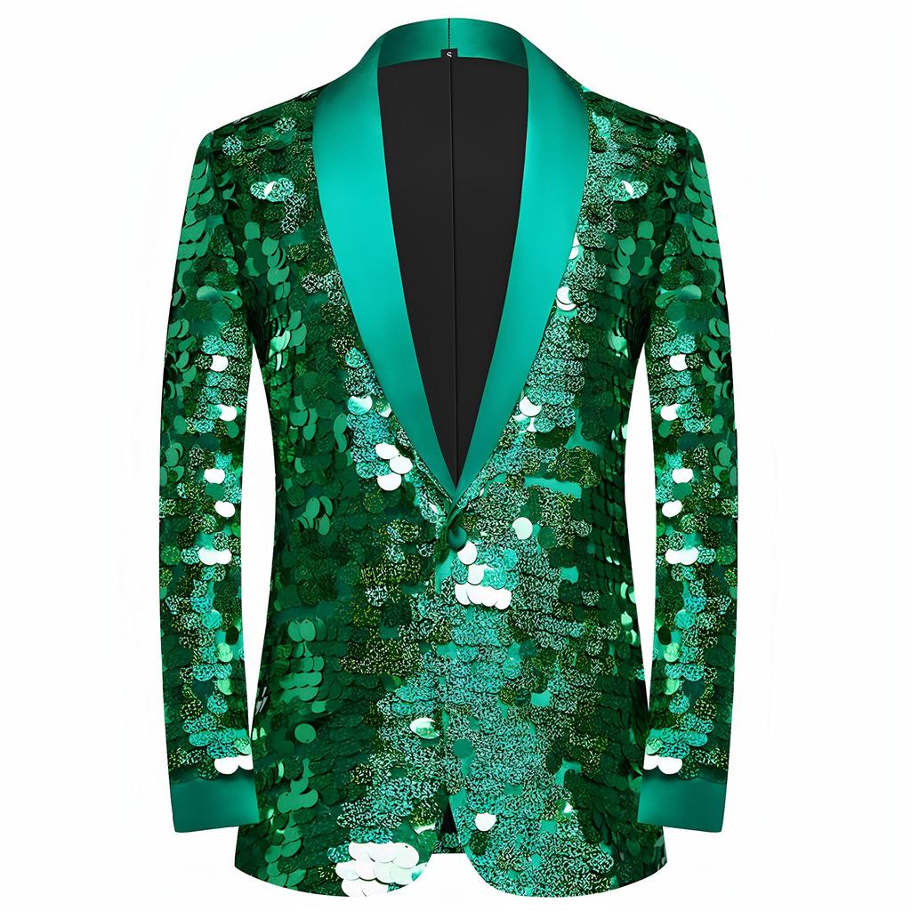 Мужской роскошный пиджак с пайетками и кисточками, сценический костюм для певца