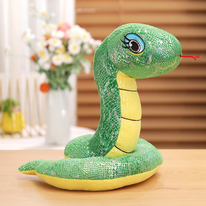 Китайский Новый год Блестящая Змея Украшение Каваи Маскот Плюшевая Мягкая 2025 Модель Домашняя Вечеринка Принадлежности Украшение Фестиваль Детские Подарки