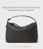 2025 Rhombus Sheepskin Leather Женская сумка через плечо - Ручная сумка-мессенджер с тканым дизайном