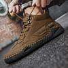 Men Shoes Hand-stitching Leather Men Boots Split Leather Casual Leather Shoes Men Ankle Boots