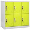 VidaXL Lockable Locker Cabinet Storage Cabinet Storage Organizer Office Cabinet Light Grey 336439