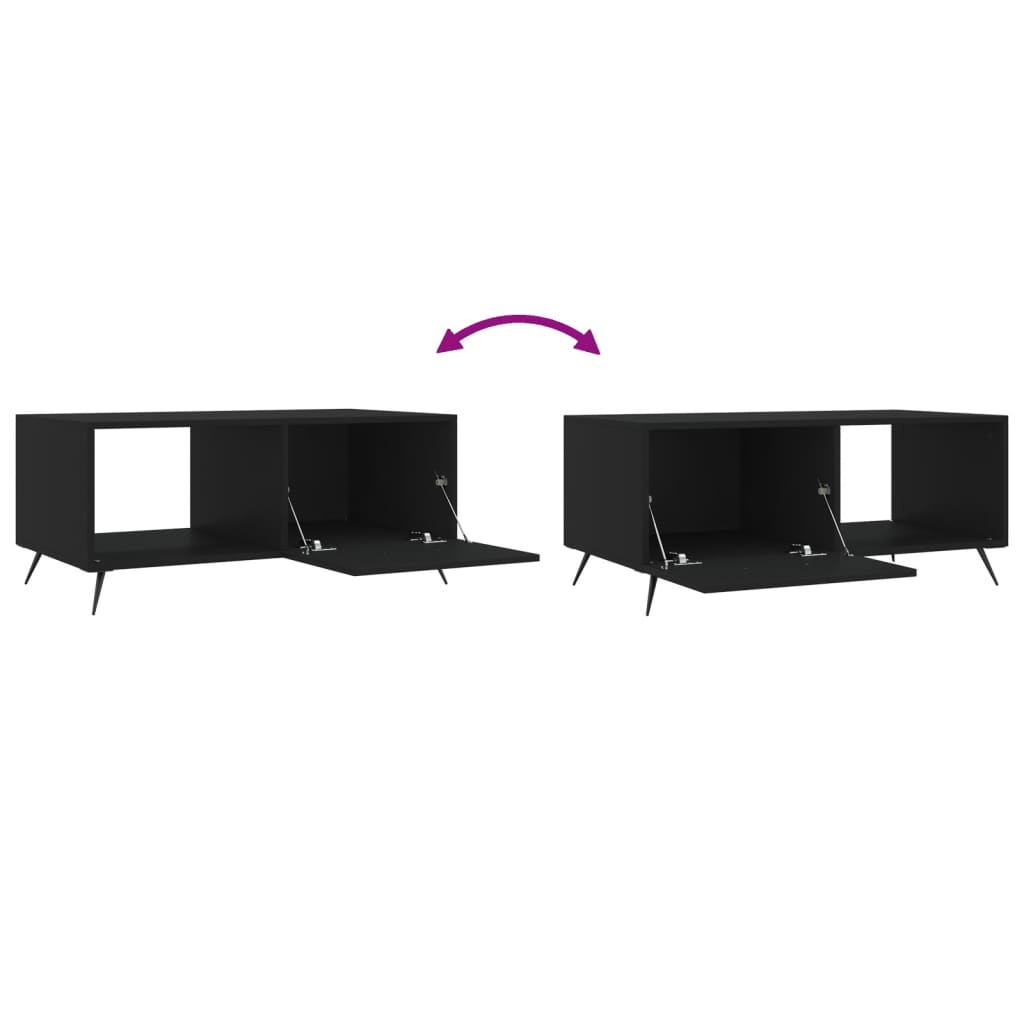 Black Coffee Table 90 x 50 x 40 cm Particleboard