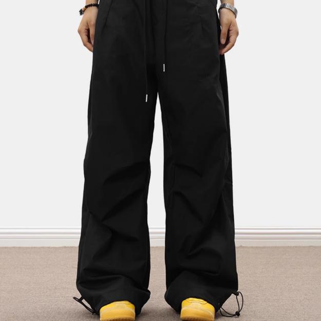 Уличная одежда, весенне-летние повседневные брюки-шаровары, мужские однотонные брюки-карго с эластичной резинкой на талии, свободные мешковатые брюки с несколькими карманами для женщин