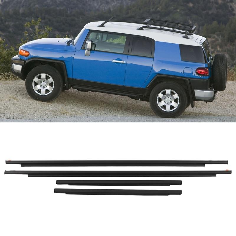 68163‑35041 Door Window Moulding Trim 6816235073 Front Rear Weatherstrip Replacement for FJ Cruiser 2007‑2014
