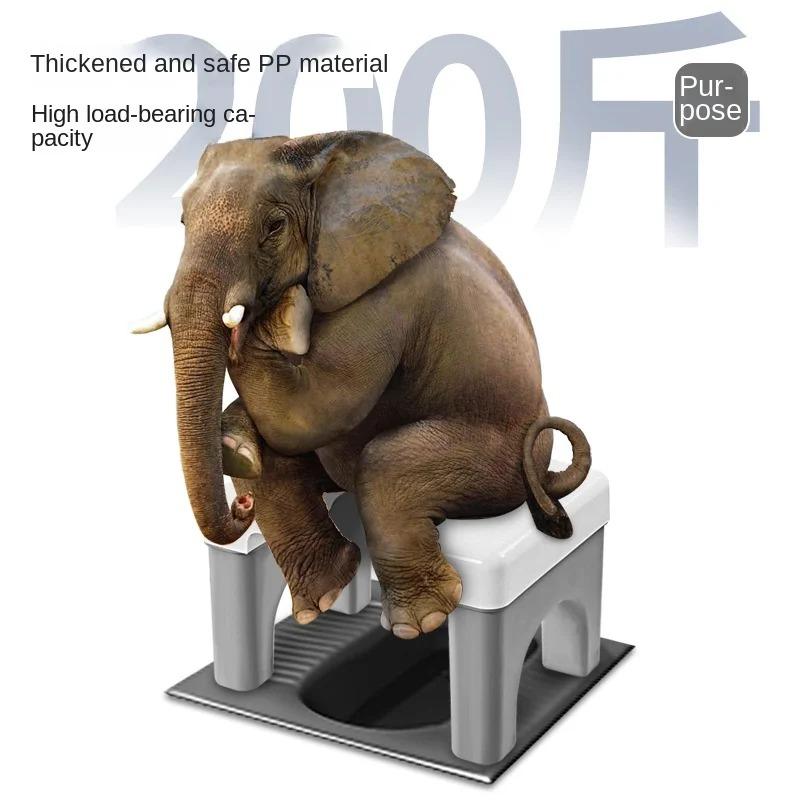 Приседание стул для унитаза стул нескользящий толстый бытовой широкий панель прочный закругленный край легко моющийся горшок стул для ванной комнаты