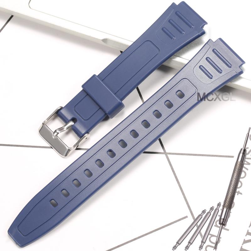 Ремешок для часов Casio W800H W-217H Спортивный браслет из смолы 18 мм