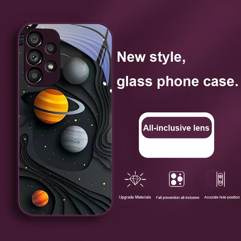 Множество Звездных Вселенных Для Samsung Galaxy S23 24 Plus S20 21 FE S25 Ultra A70 72 73 51 52 53 Закаленное Стекло Чехол для Телефона