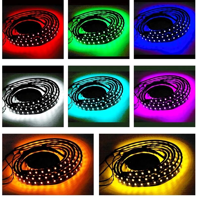 Светодиодные ленты для подсветки днища автомобиля RGB Неоновая подсветка днища Управление через приложение Пульт ДУ Мечтающий цвет Автомобильная декоративная атмосферная лампа для экстерьера