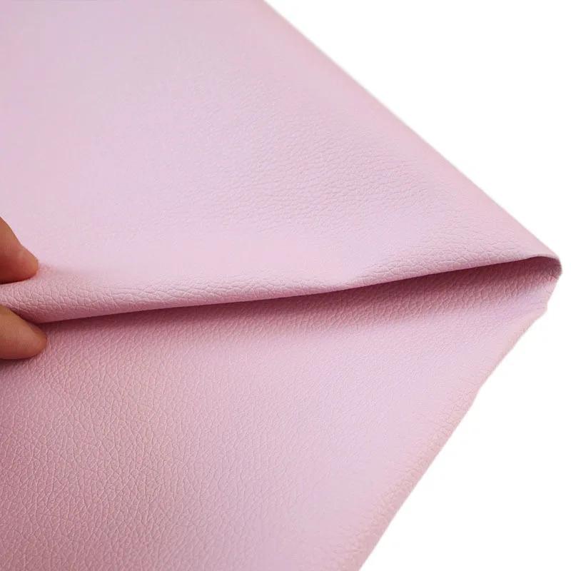 100x140cm Litchi PU Leatherette Faux Synthetic Leather Fabric for Sewing Bow Bag Brooches Sofa Car DIY Handwork Material Sheets