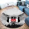 Besiktas Gymnastics Club Round Area Rug,Carpet Rug for Living Room Bedroom Sofa Playroom Decor,Non-slip Floor Mat