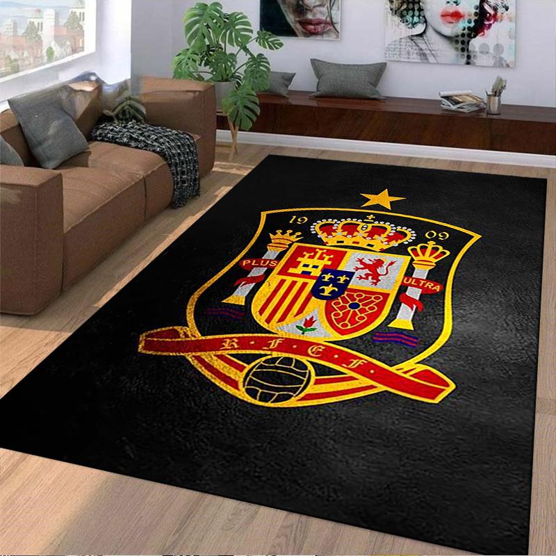 Spain Football Emblem Set Designed floor mat, suitable as a non-slip mat for the living room or bedroom sofa