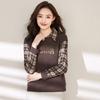 Женская весенняя новая мода Check Fake Two High Grade Loose Long Sleeved Top