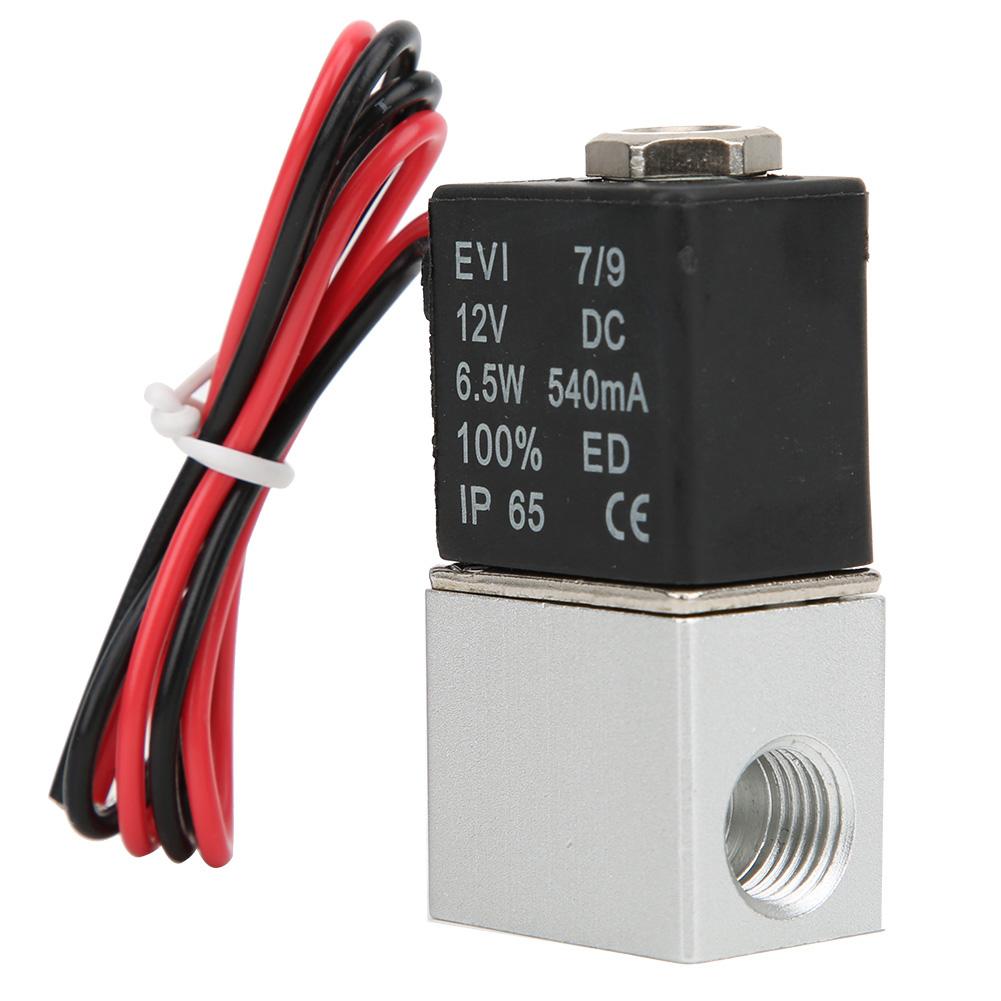 Быстродействующий электромагнитный клапан Вода Воздух Масло 2-позиционный 2-ходовой Корпус клапана из алюминиевого сплава DC12V G1/4"