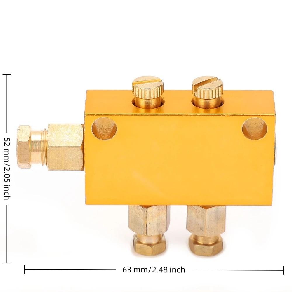 6Mm Inlet Oil Distributor Brass Material Divider Valve Piston Distributor  Industrial Machinery