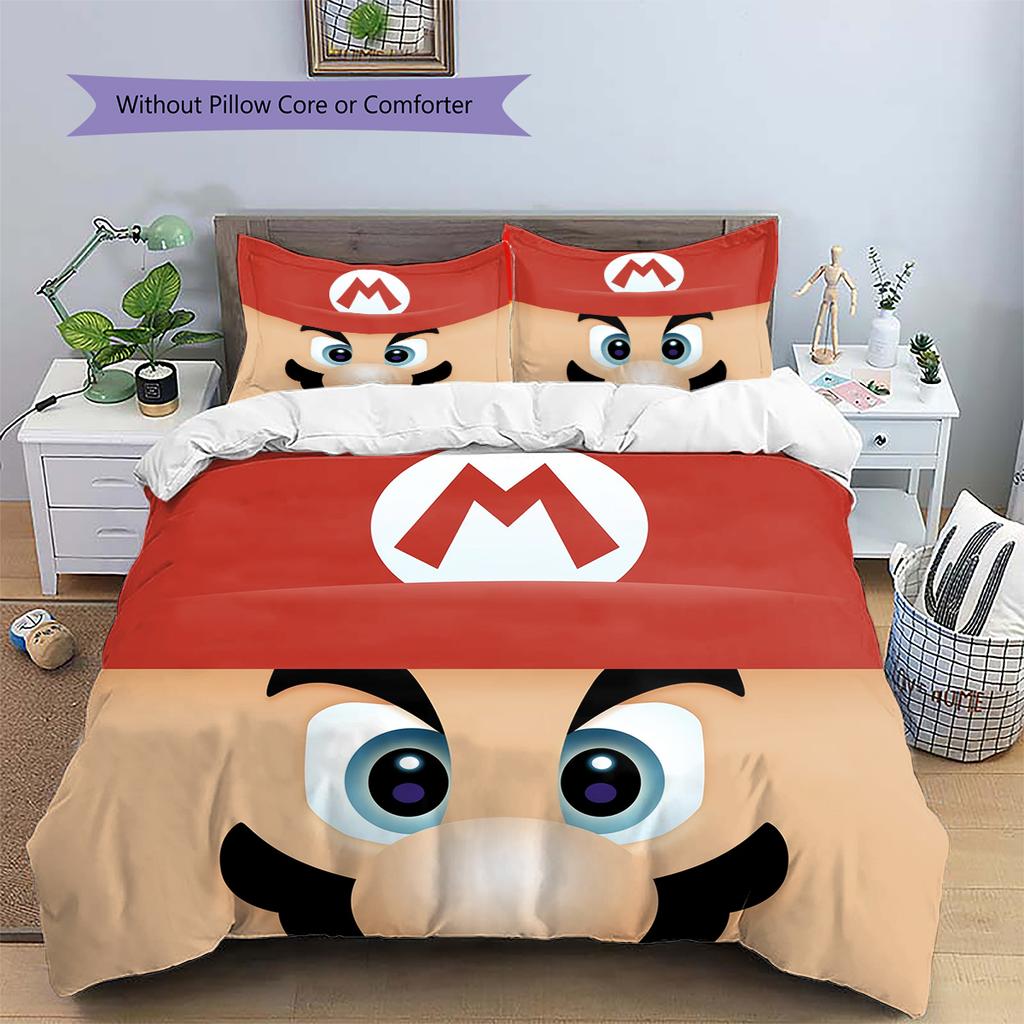 Постельное белье Mario Classic Pose: пододеяльник и наволочки, Ретро постельное белье для фанатов Марио, Отличный подарок.chl