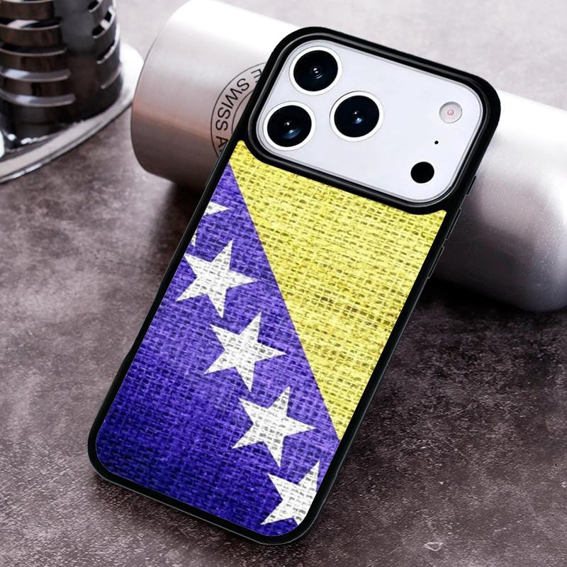 Чехол для телефона с принтом флага Боснии и Герцеговины для iPhone 17 16 15 14 13 12 11 Pro Max Plus 17Air Мягкий силиконовый чехол