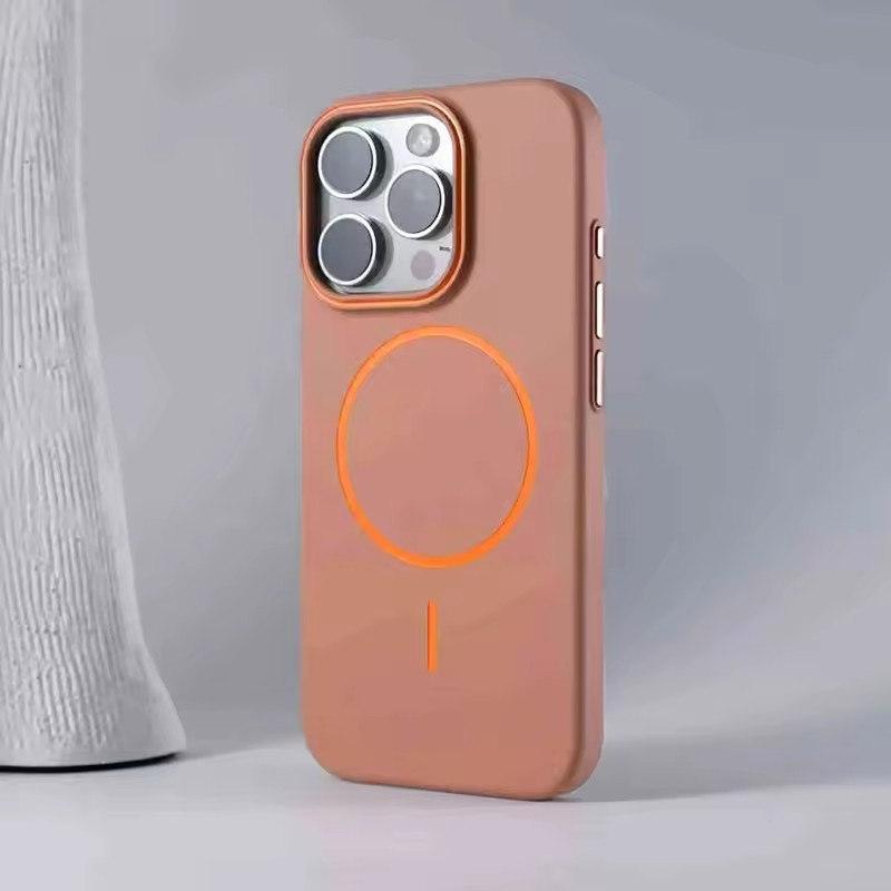 Ультратонкий простой чехол Magsafe для iPhone 16 Pro Max 15 Pro 14 13 12 матовый Hit цветной объектив беспроводная зарядка жесткий чехол для ПК