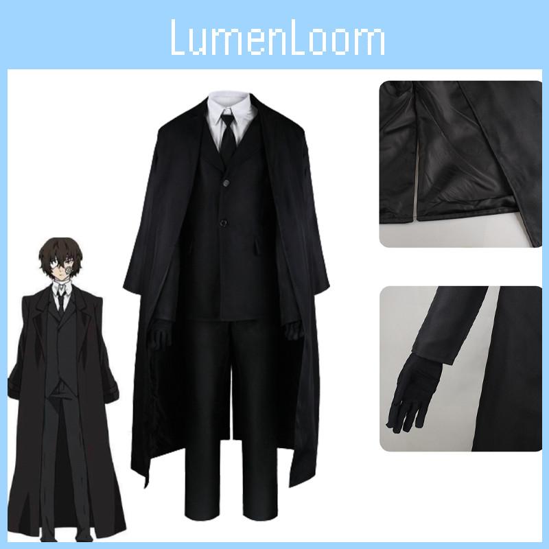 Костюм для косплея Bungo Stray Dogs Дазай Осаму Наряд Хэллоуин Рождество Костюм