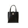 Tote Bag Circle Motif Square Leather Tote Bag Small Size 00032320135191 Black [Samantha Thavasa] Women's