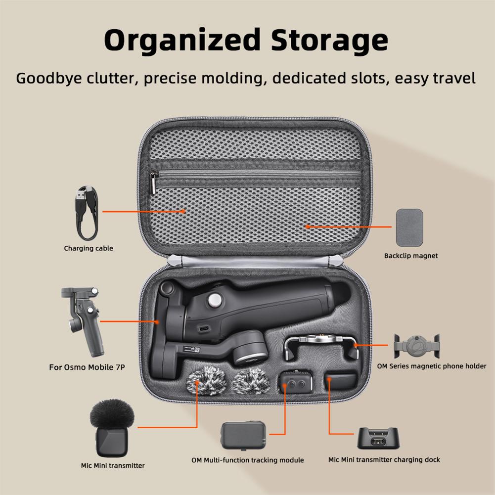 For DJI Osmo 7 Travel Carrying Case Portable Organizer Storage Case For DJI Osmo Mobile 7/7 Pro Handheld Gimbal Accessories