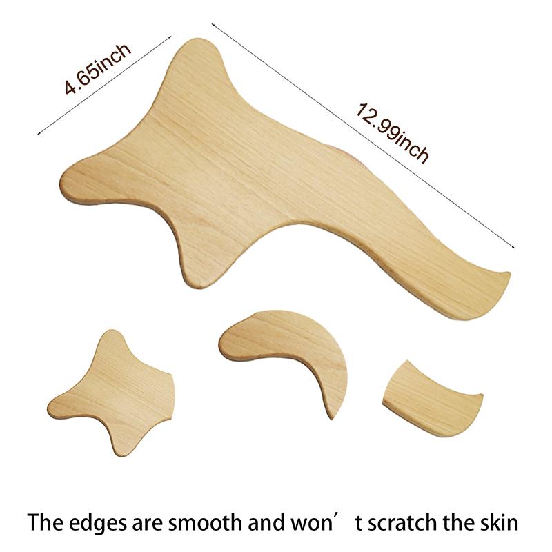 5 шт., деревянные терапевтические массажные инструменты, набор инструментов для скульптуры тела, лимфодренаж, антицеллюлитный массажер для расслабления мышц тела