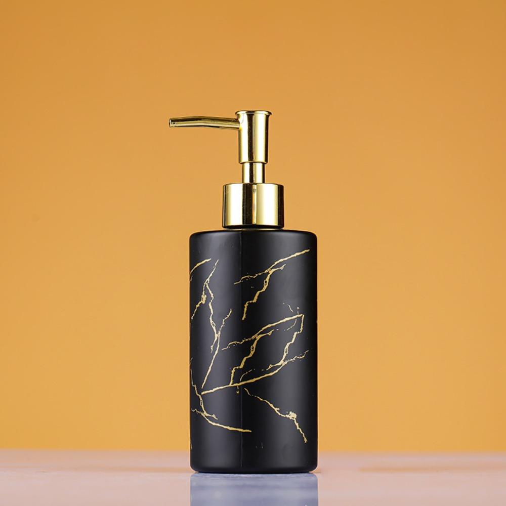 Marbling Soap Dispensers Press Type Sanitizer Empty Bottle Portable Emulsion Bottle  Bathroom