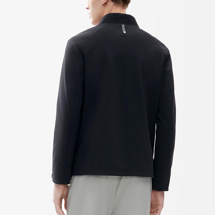 Fila Однотонная спортивная трикотажная куртка с воротником-стойкой для мужчин, куртки, черный F11M212508FBK