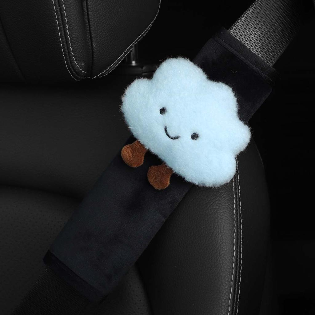 A Cute Cloud Doll Plush Car Seat Belt Shoulder Protector Safety Belt Cover