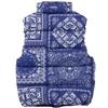 Б/у Отличное состояние жилет пуховый bandana LIBERE M пейсли сине-темно-синий стрит 51 000 розничная цена распродан верхняя одежда
