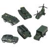 Литые военные машинки 6 шт. Армейские игрушки Разные: Транспортер, Танк, Вертолет, Бронемашина Для мальчиков Дети Возраст 3+