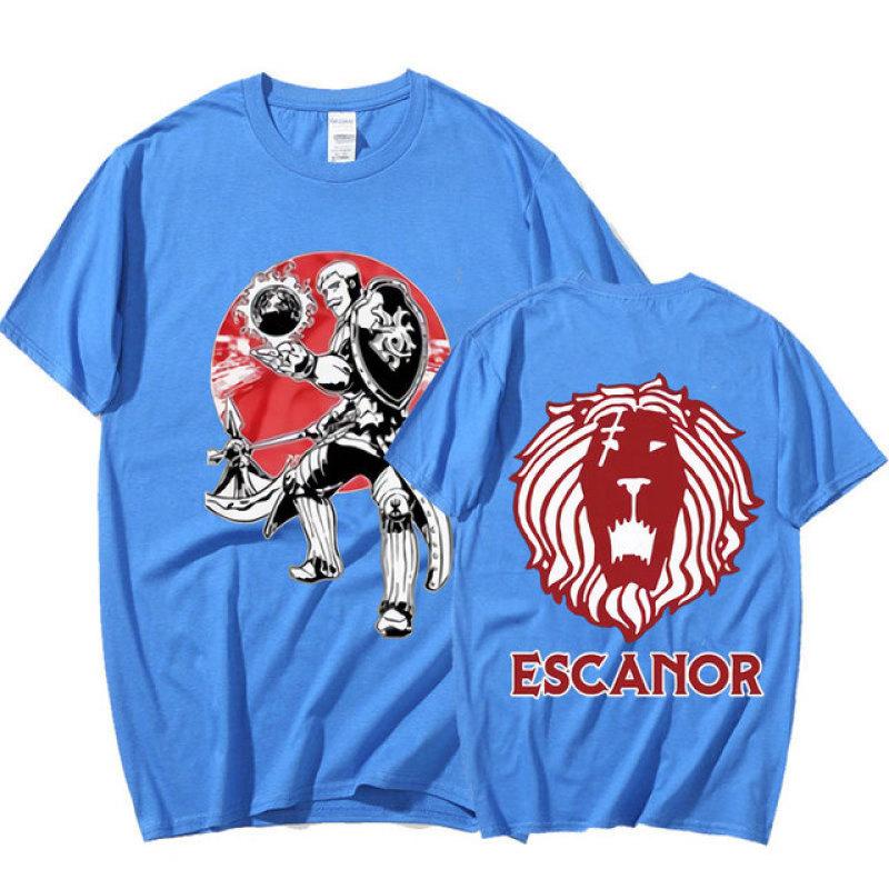Japanese Anime The Seven Deadly Sins Escanor T Shirt Lion Graphic Print T-shirt Summer Fashion Casual Cotton Oversized T Shirts