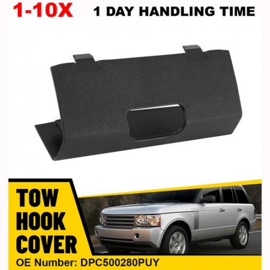 Car Front Bumper Tow Hook Eye Cover Cap Black For Land Rover Range Rover 2006-09