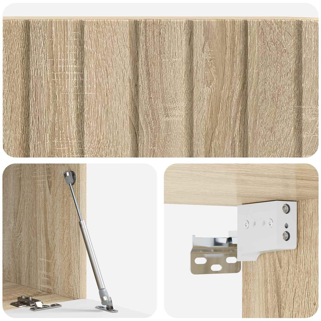 Wall Mounted TV Cabinet in Sonoma Oak 78.5 x 41 x 30 cm