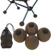 Чехлы для ножек стульев Nagano Outdoor Style, набор из 4 штук с сумкой для хранения, совместимые с Helinox Chair One Chair Chair Two Tactical Chair Ball Feet и т. д.. (коричневый)