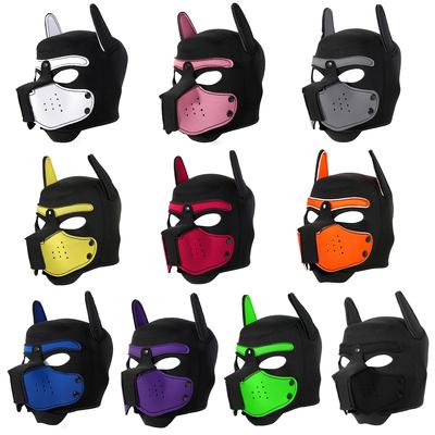 Модные унисекс сексуальные костюмы для косплея Hole Dog Headgard Full Face Fetish Mask Hood для щенячьей игры на празднике