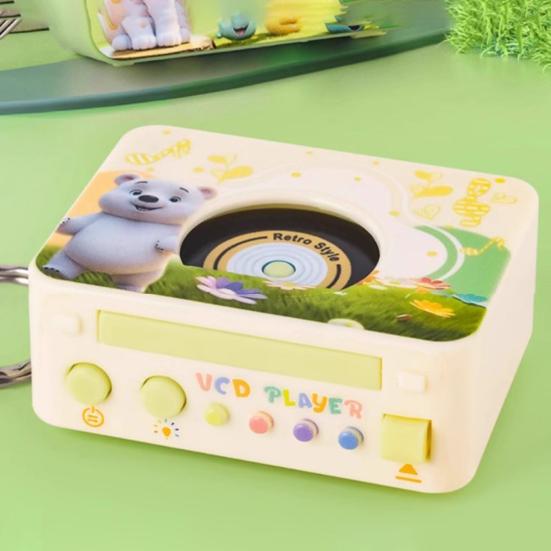 2025 Мини Брелок в виде проигрывателя, Портативный Ретро Фонограф, Игрушка, Подвеска на сумку, Карманный Музыкальный Подарок для Детей