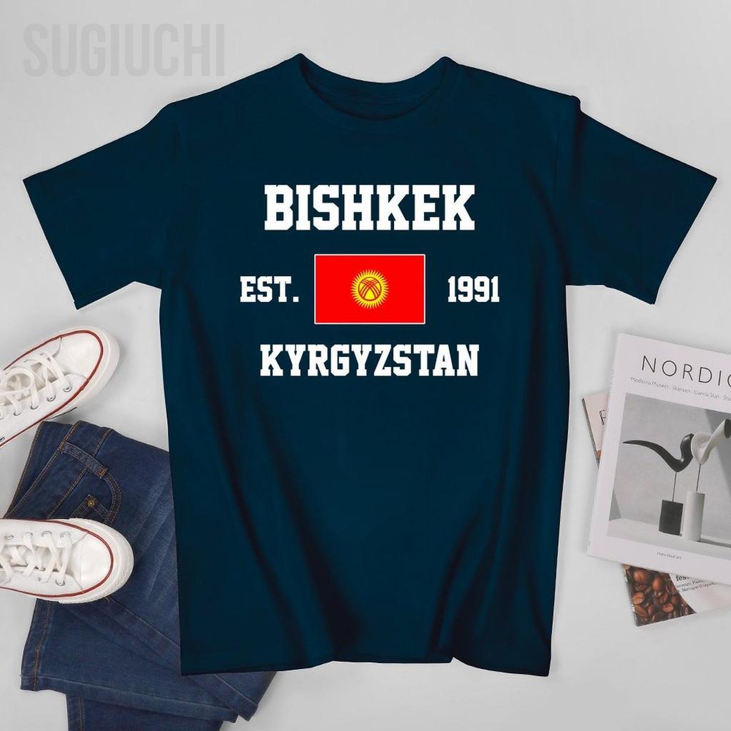 Патриотический Флаг Кыргызстан Основан 1991 Бишкек Унисекс Футболка Футболки Футболка С Круглым Вырезом Футболки Унисекс Одежда Для Мальчиков 100% Хлопок