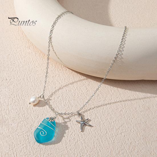 Ожерелье с подвеской, регулируемое, износостойкое, декоративное с подвеской, антикоррозийное украшение на шею, устойчивое к выцветанию, пляжное ожерелье из проволочной обмотки для женщин