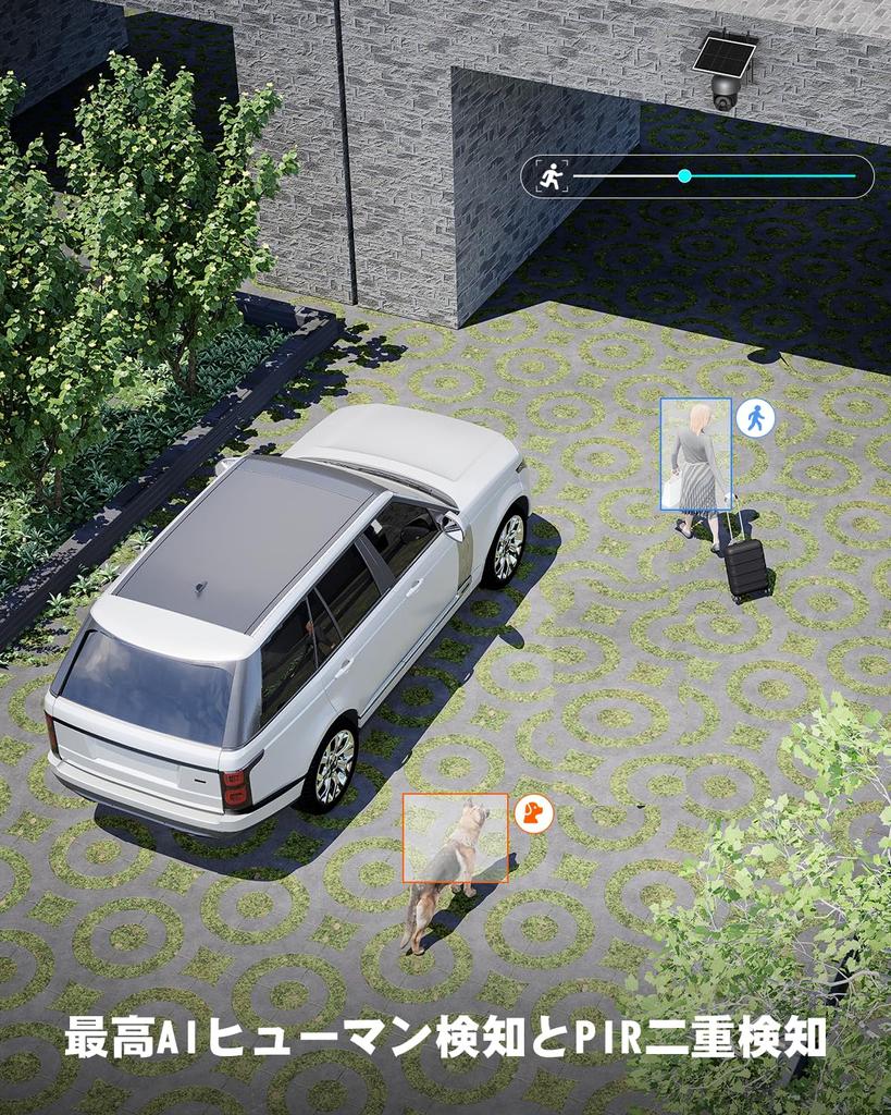 Ctronics Security Outdoor 6W Solar Luminous Human Alarm FTP 5DBi High Performance Family Smartphone No Power No Wiring Security Sticker Cloud MircoSD