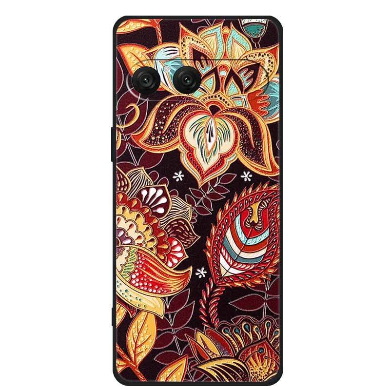3D Emboss Case For Sony Xperia 10 VII 5G Phone Case Flowers Silicone Soft Coque Funda For Sony Xperia 10 VII Back Cover Case Bag