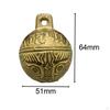 Dog Bell Collar Accessories Decoration Retro Pattern Copper Cute DIY Jewelry Making Crafts
