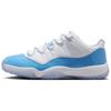 Air Jordan 11 Низкие кроссовки с износостойкостью Винтажные Баскетбольные кроссовки Унисекс Белый Синий FV5104-100