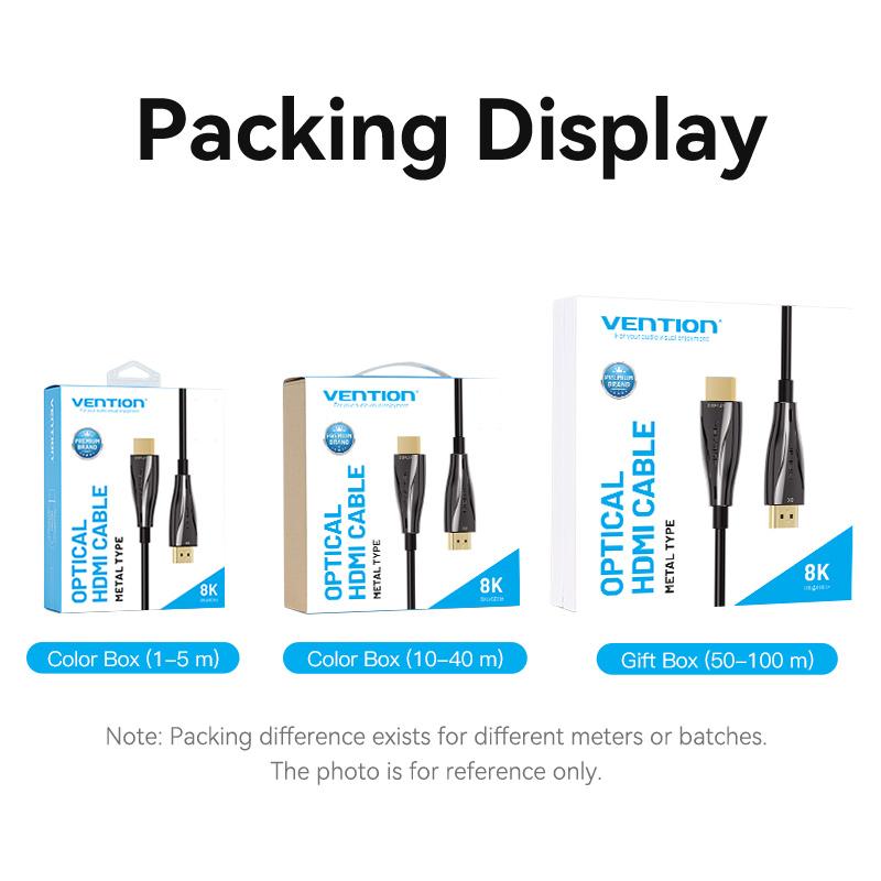 Vention 8K Fiber Optic HDMI Cable 48Gbps HDMI 2.1 Cable 8K@60Hz HDR eARC HDMI Cord Compatible with RTX 3090 LG Samsung Sony TV