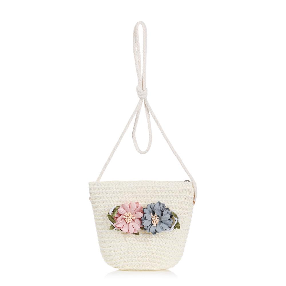 Плетеная дорожная сумка через плечо для малышей и детей, летняя шляпа для девочек с широкими полями, шляпы с цветами, кепки от солнца