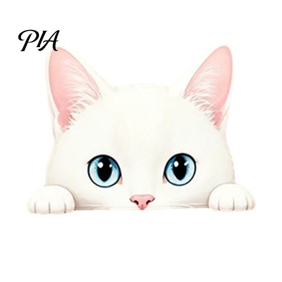 Wooden Cat Ornaments Cute Shelf Sitter Ornament, Peeking Kitten Figurine, Small Decorative Souvenirs 2D Flat Statue for Desktops And Bookshelves