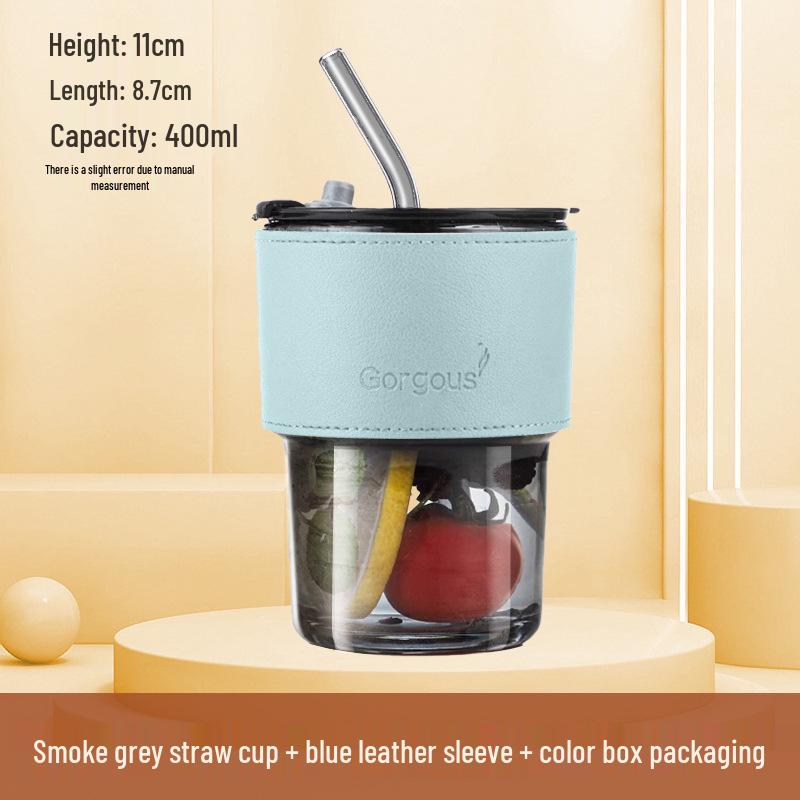 Bamboo Glass Cup: Versatile & High-Value Double-Walled Cup with Straw for Water, Coffee, & More - Premium Souvenir