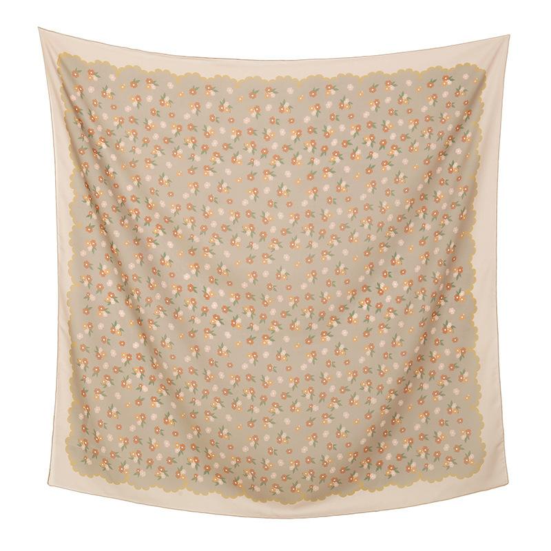Autumn and Winter Hot-selling New Floral Printing Large-size Square Scarf Women's Popular Malay Women's Headscarf