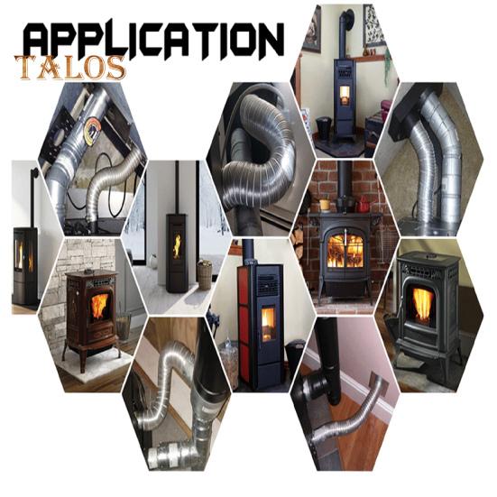 Комплект воздухозаборника для печи на пеллетах, нержавеющий, устойчивый к коррозии, простая установка, алюминиевая гибкая вентиляционная труба, комплект холодного воздуха