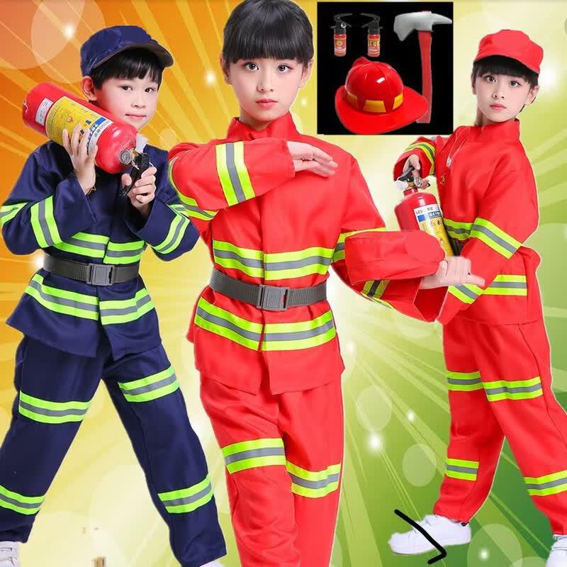 Children's Firefighter Role Play Costume Set
