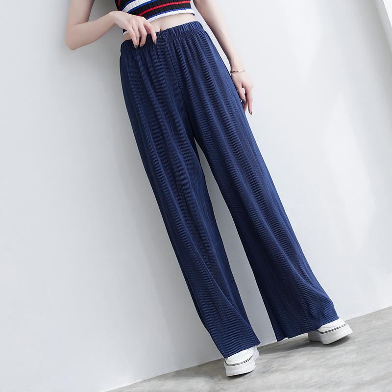 Летние свободные брюки свободного покроя с высокой талией, прямые брюки для йоги и танцев, повседневные брюки для женщин